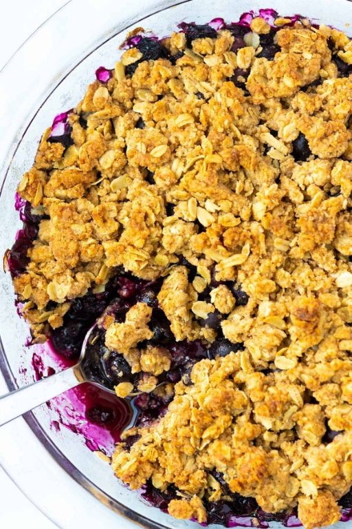 Blueberry Crumble with Oat Topping