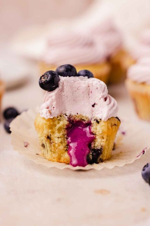 Blueberry Cupcakes with Cream Cheese Frosting