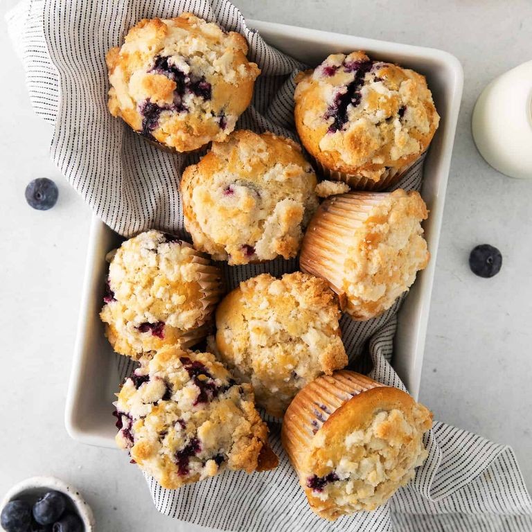 Blueberry Muffin Box Cupcakes with Streusel Topping
