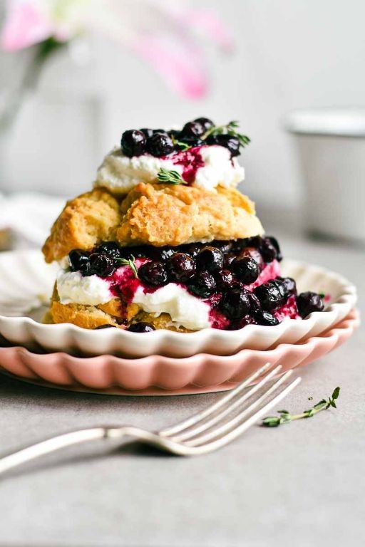 Blueberry Shortcake with Sweet Biscuits