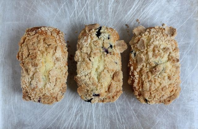 Blueberry Streusel Mini Loaves