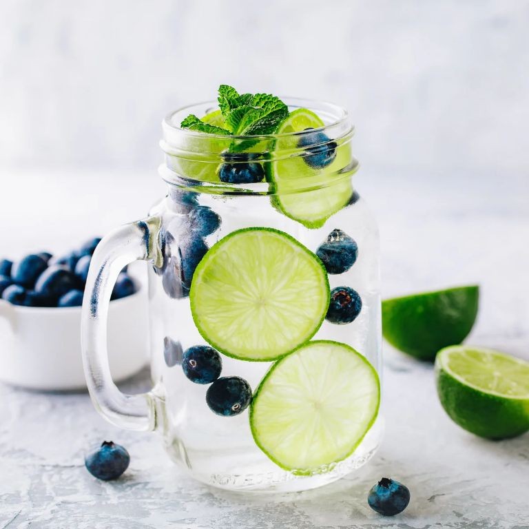 Blueberry and Lemon Antioxidant Water