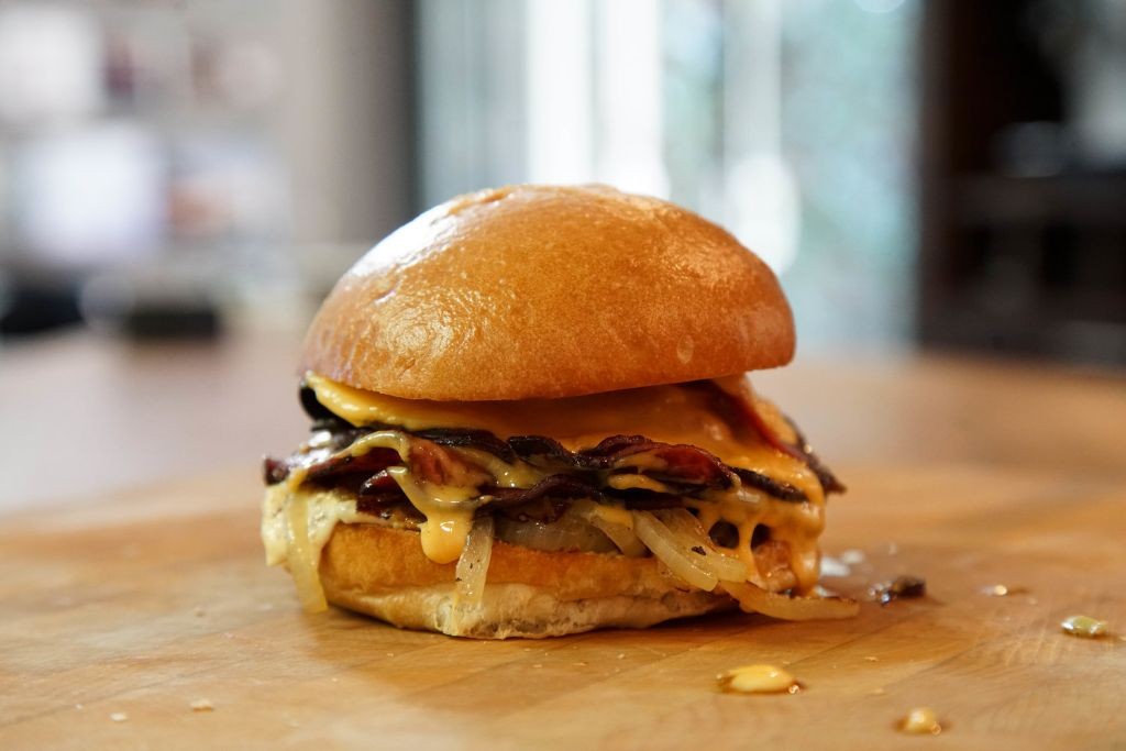 Bologna and Caramelized Onion Sandwich