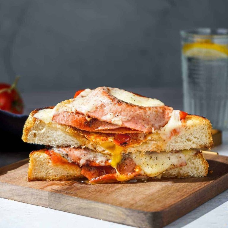 Bologna and Egg Breakfast Sandwich