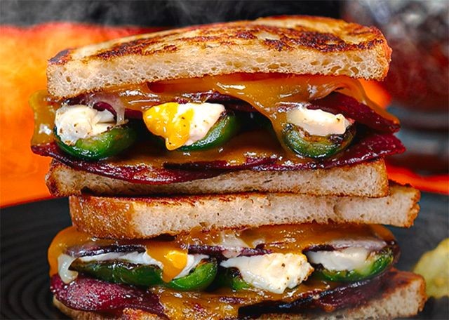 Bologna and Jalapeño Popper Sandwich
