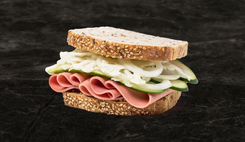 Bologna and Pickle Sandwich