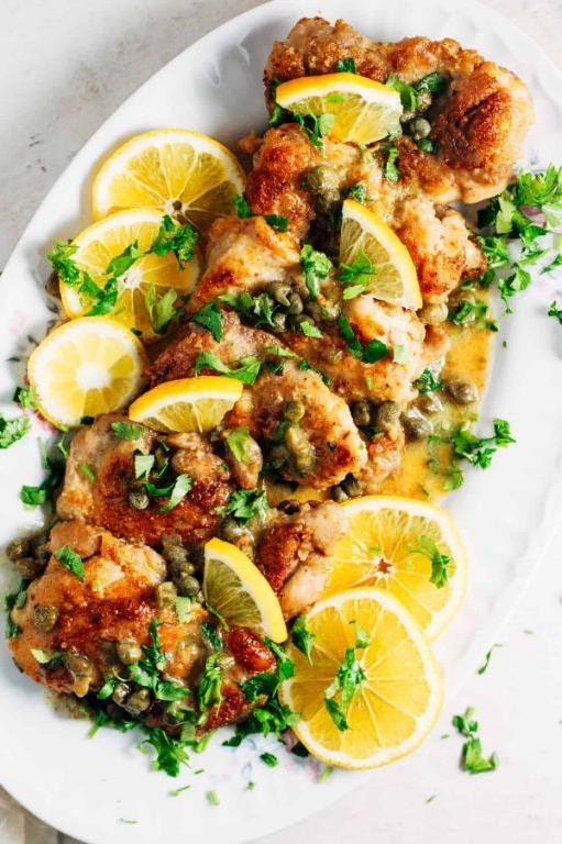 Boneless Chicken Thigh Piccata
