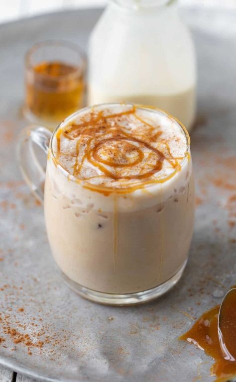 Bourbon Caramel Eggnog Martini