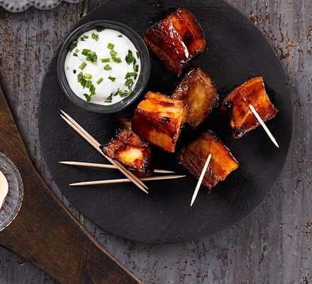 Bourbon Glazed Pork Chunks with Smoked Salt
