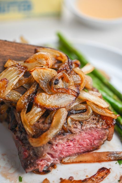 Bourbon-Glazed Steak Fondue with Caramelized Onions