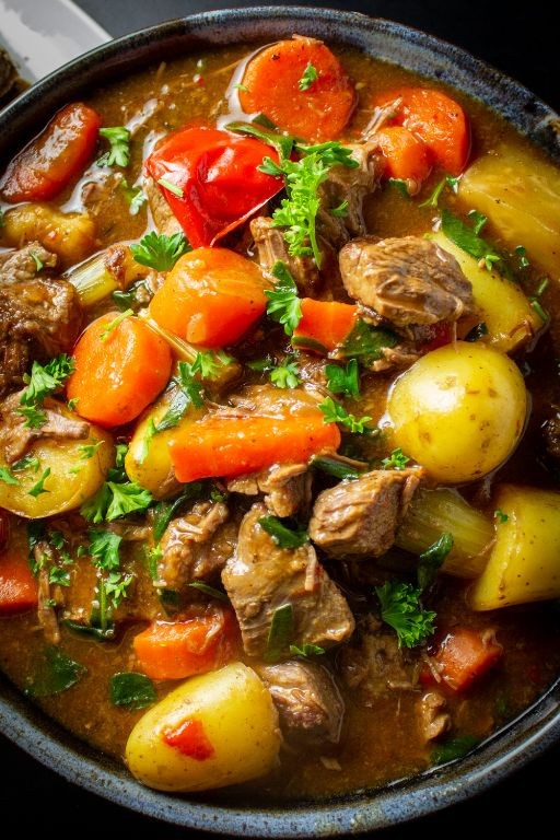 Braised Beef with Carrots and Celery
