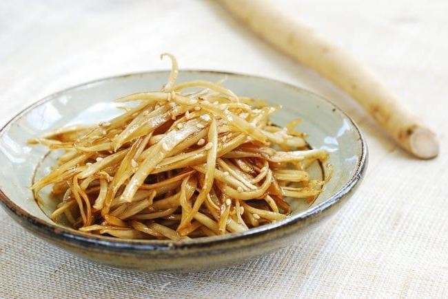 Braised Burdock Root with Soy Sauce