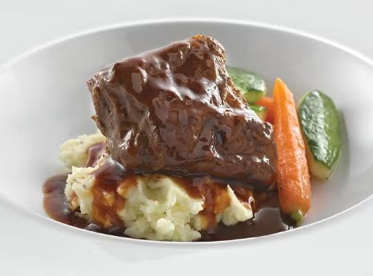 Braised Short Ribs with Rich Demi-Glace Sauce