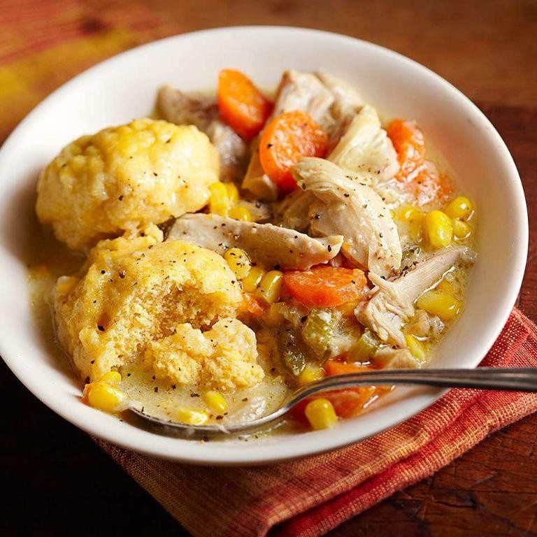 Brazilian Chicken and Cornmeal Dumplings