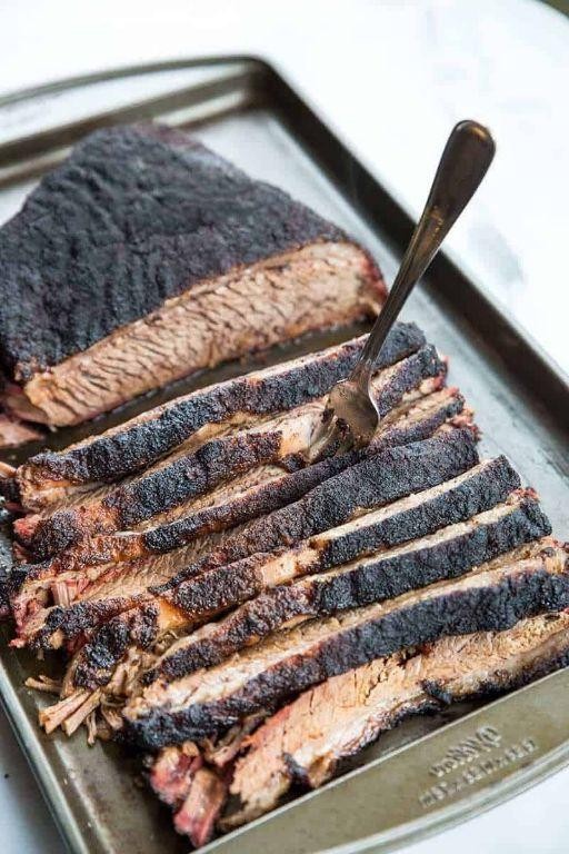 Brisket with Homemade Dry Rub and Charcoal Flavor
