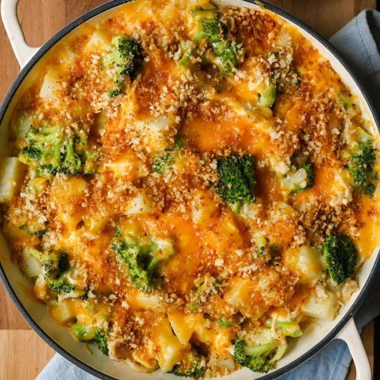 Broccoli Cheddar Chicken and Potato Casserole