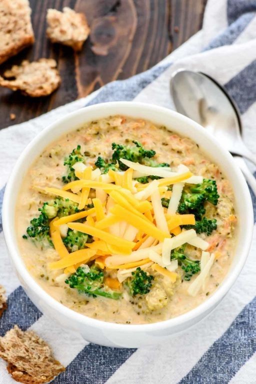 Broccoli Cheddar Crockpot Soup