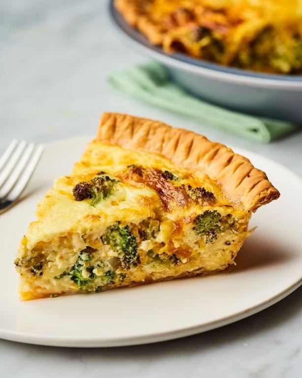 Broccoli Cheddar Quiche
