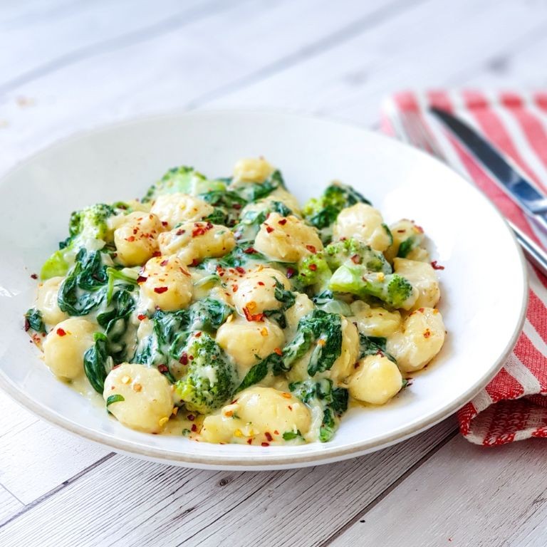 Broccoli and Cheddar Gnocchi Bake