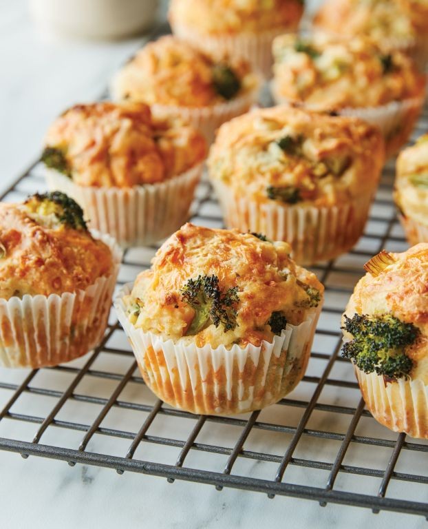 Broccoli and Cheddar Savory Muffins