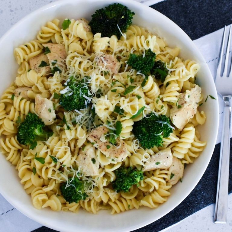 Broccoli and Cheese Chicken Scampi