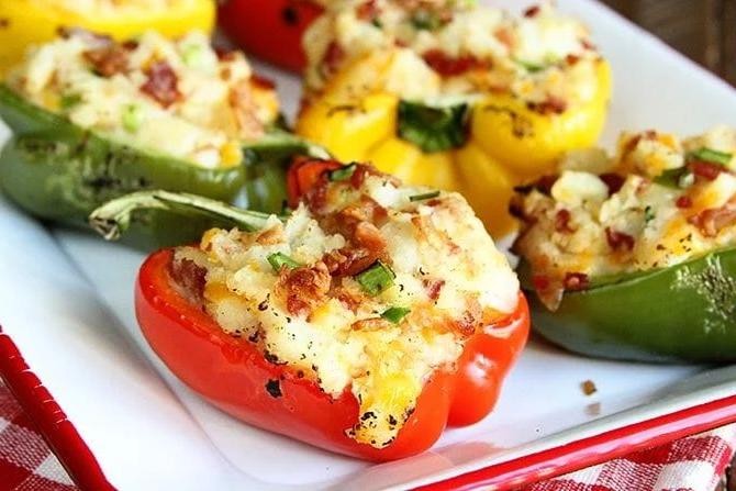 Broccoli and Potato Stuffed Peppers
