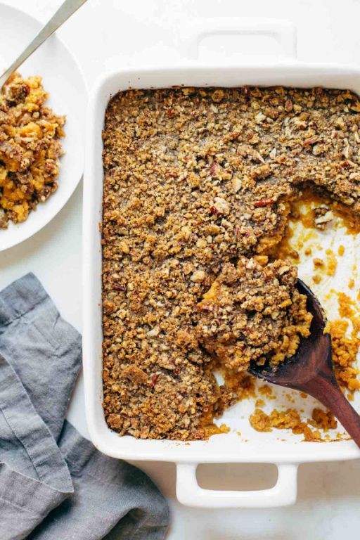 Brown Sugar Almond Crusted Sweet Potatoes