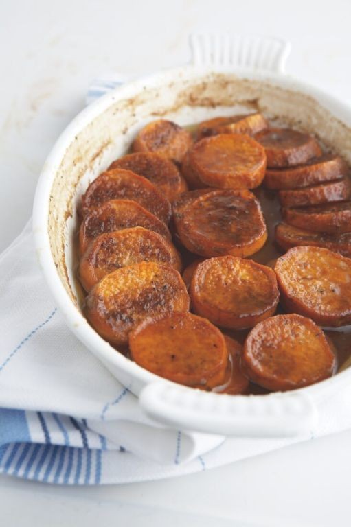 Brown Sugar Bourbon Baked Sweet Potatoes