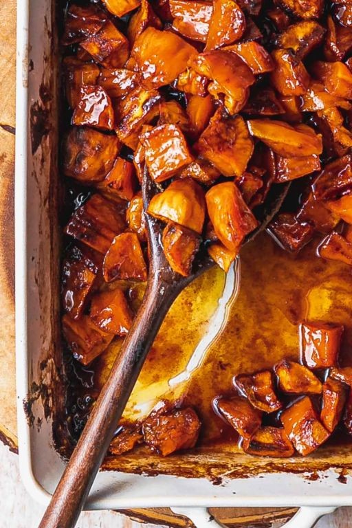 Brown Sugar Ginger Baked Sweet Potatoes