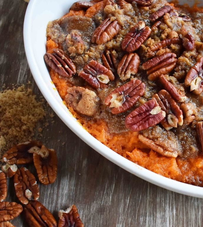 Brown Sugar Vanilla Baked Sweet Potatoes