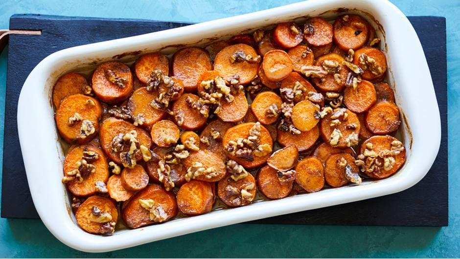Brown Sugar Walnut Baked Sweet Potatoes