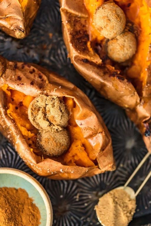 Brown Sugar and Spice Baked Sweet Potatoes