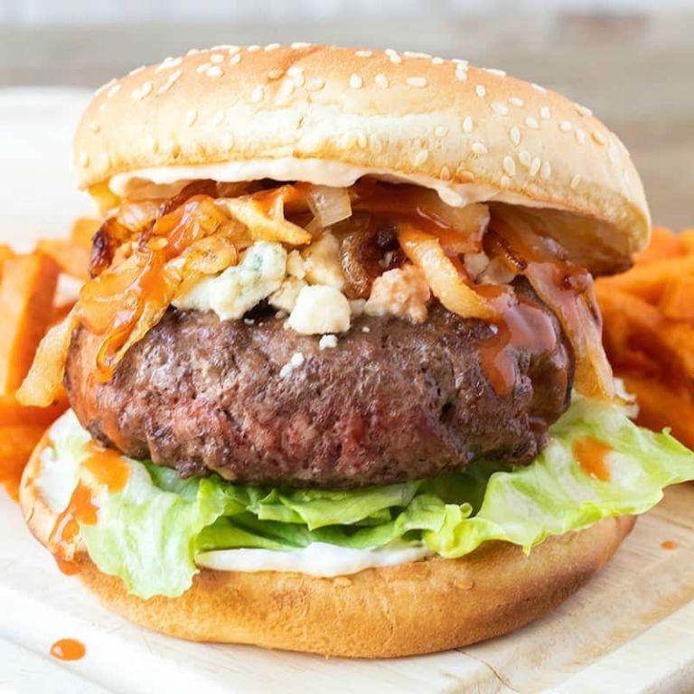Buffalo Burgers with Blue Cheese
