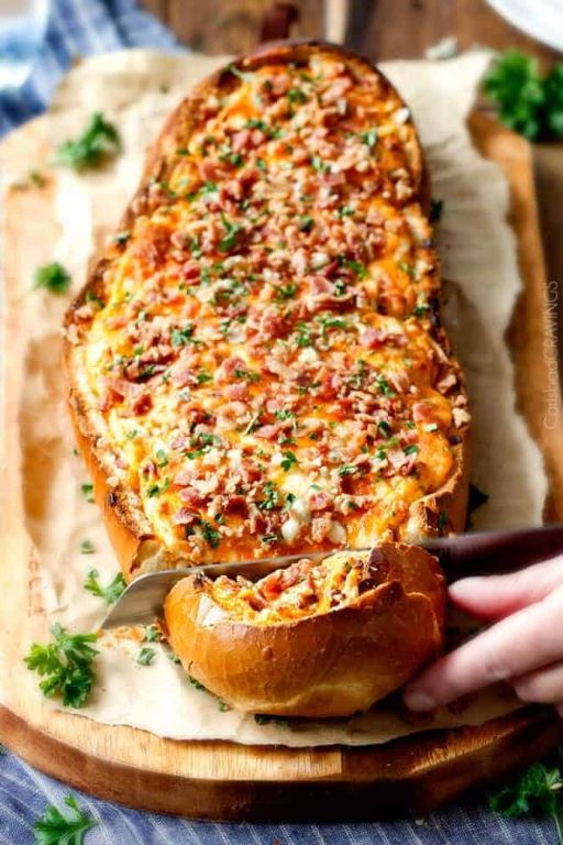 Buffalo Chicken Boat Dip