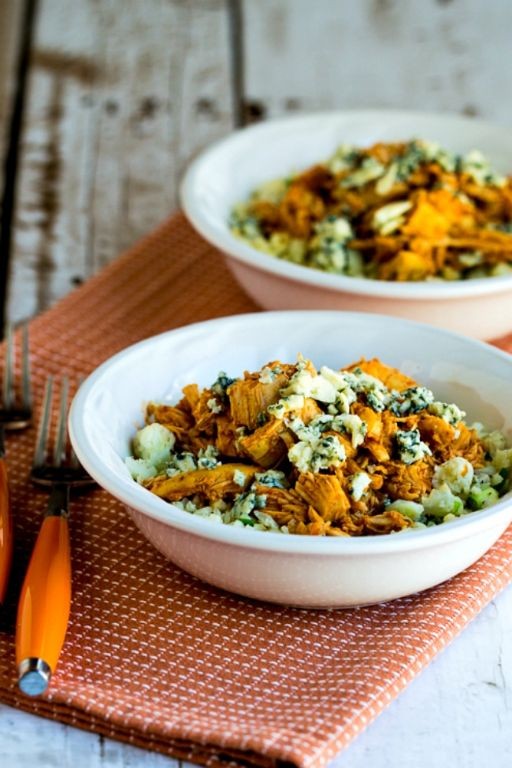 Buffalo Chicken Cauliflower Rice Bowl