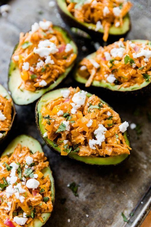 Buffalo Chicken Stuffed Avocado