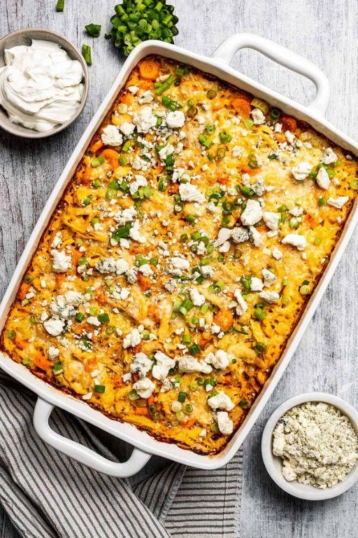Buffalo Chicken and Rice Casserole