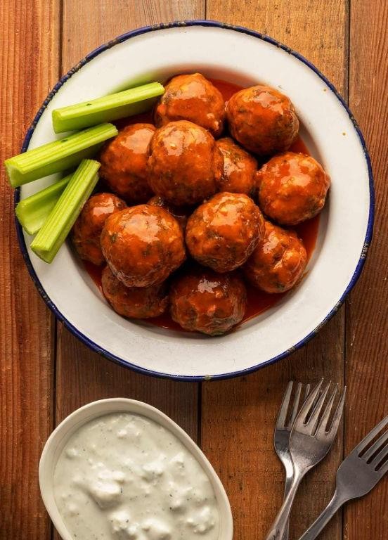 Buffalo Meatballs in Marinara Sauce