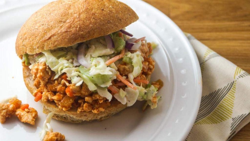Buffalo Sloppy Joes with Coleslaw