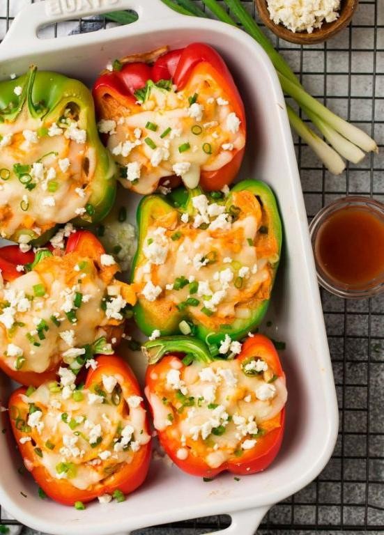 Buffalo Stuffed Bell Peppers