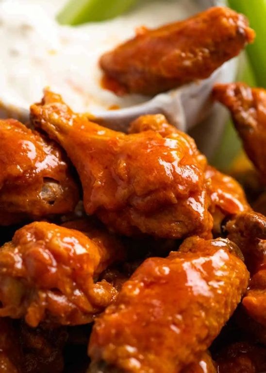 Buffalo Style Baked Chicken Wings