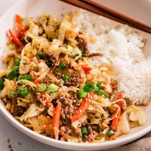 Buffalo and Cabbage Stir-Fry