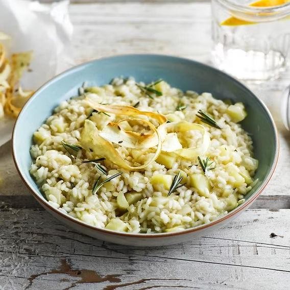 Burdock and Mushroom Risotto