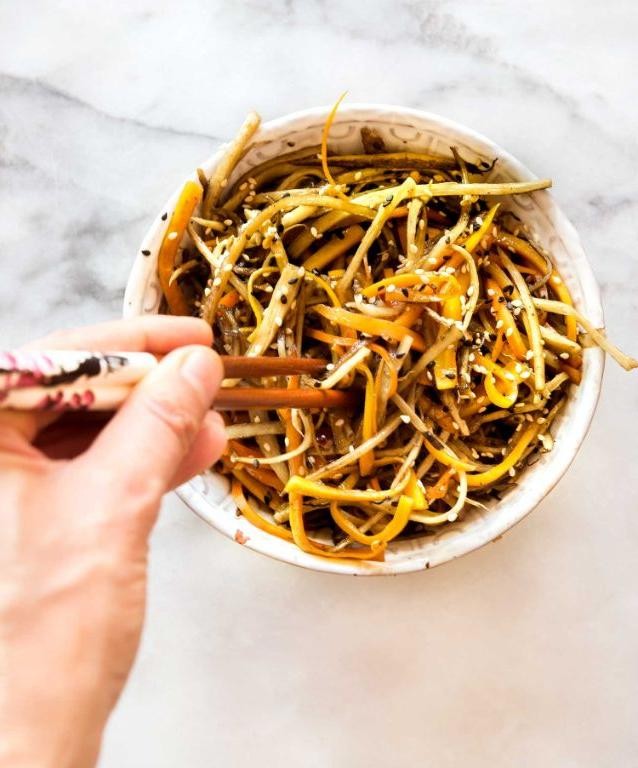 Burdock and Seaweed Salad