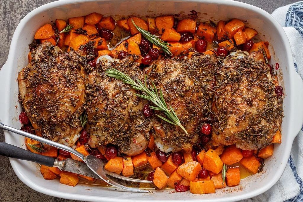 Butter Garlic Herb Roasted Turkey Thighs