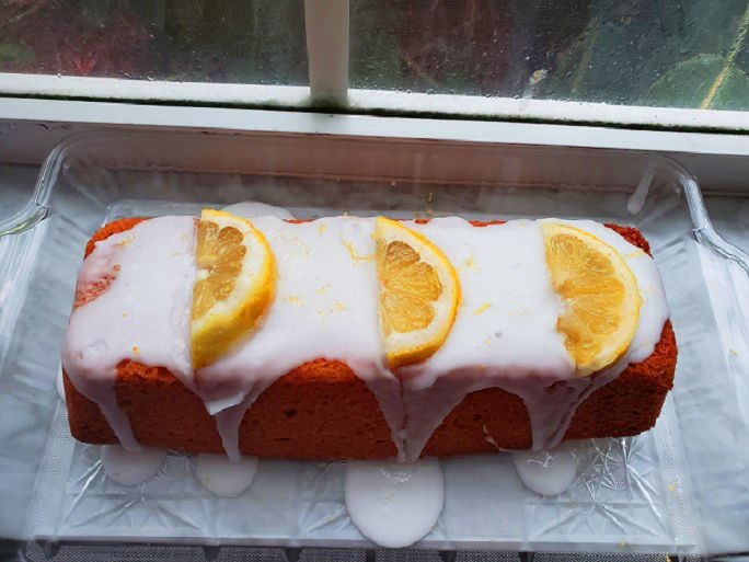 Butter Pecan Loaf Cake with Citrus Glaze