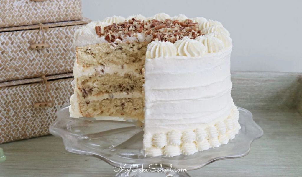 Butter Pecan Spice Cake with Whipped Cream