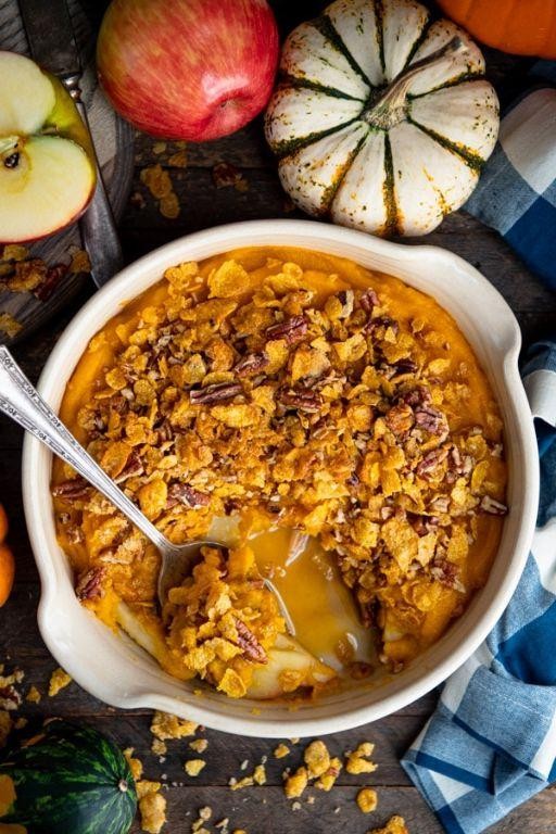 Butternut Squash and Apple Casserole with Cinnamon