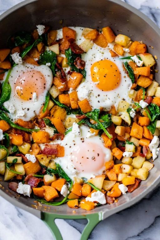 Butternut Squash and Sweet Potato Breakfast Hash