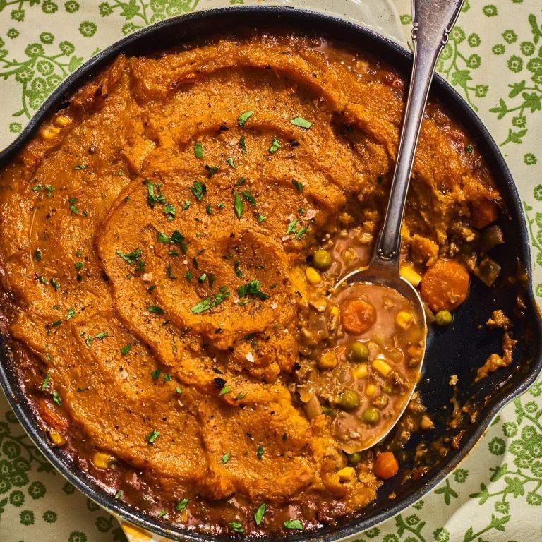 Butternut Squash and Sweet Potato Shepherd